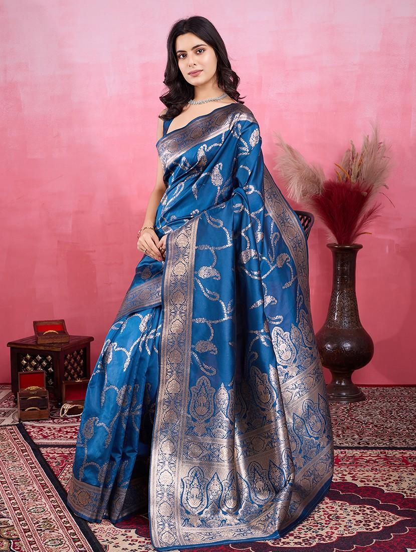 women self design banarasi saree with blouse - 22030043 -  Standard Image - 1