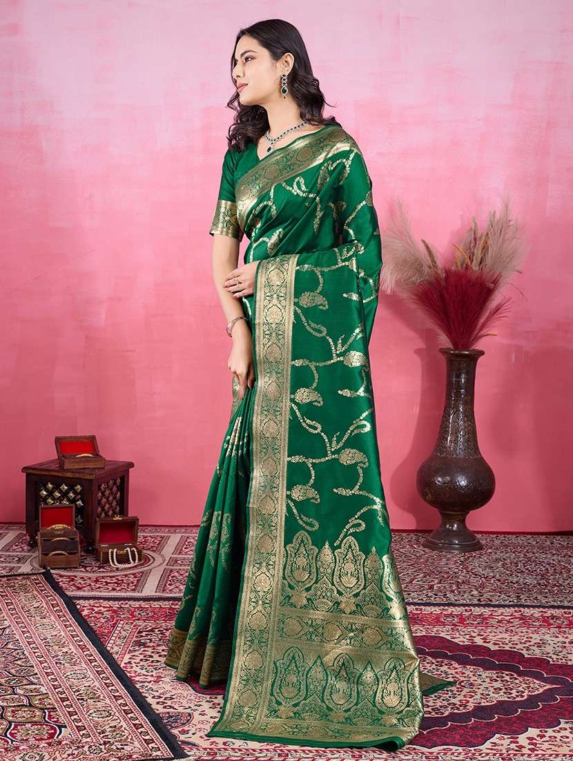women self design banarasi saree with blouse - 22030044 - Standard Image - 1