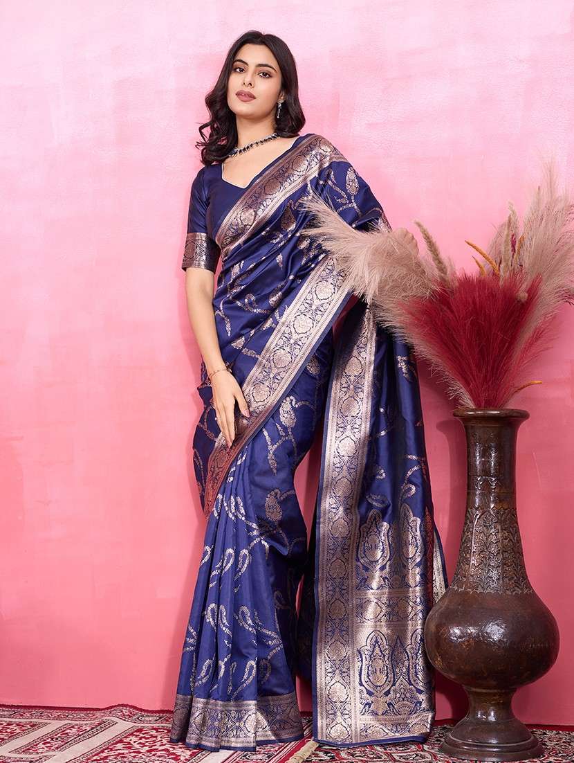 women self design banarasi saree with blouse - 22030045 -  Standard Image - 1