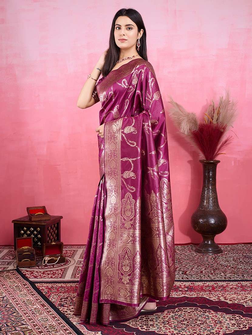 women self design banarasi saree with blouse - 22030047 -  Standard Image - 1