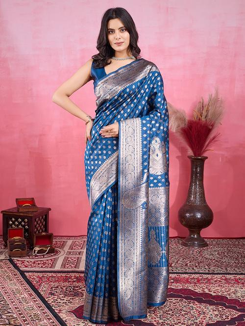 women self design banarasi saree with blouse - 22030053 - Standard Image - 0