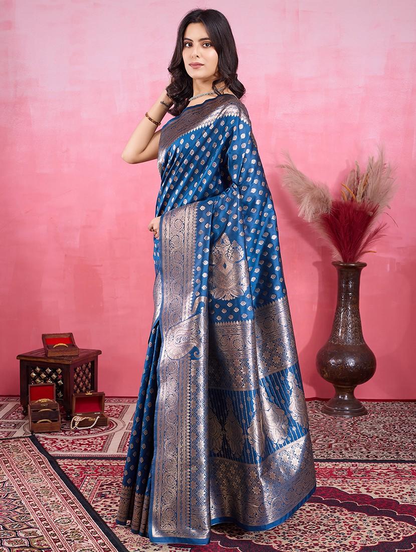 women self design banarasi saree with blouse - 22030053 - Standard Image - 1