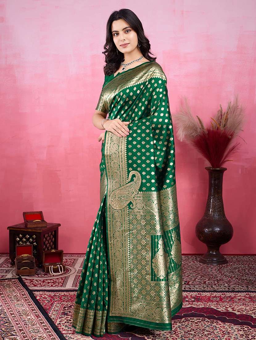 women self design banarasi saree with blouse - 22030054 -  Standard Image - 1