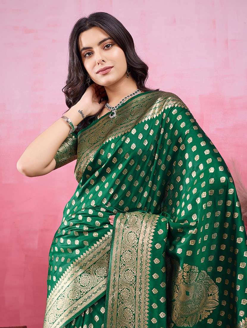 women self design banarasi saree with blouse - 22030054 -  Standard Image - 4