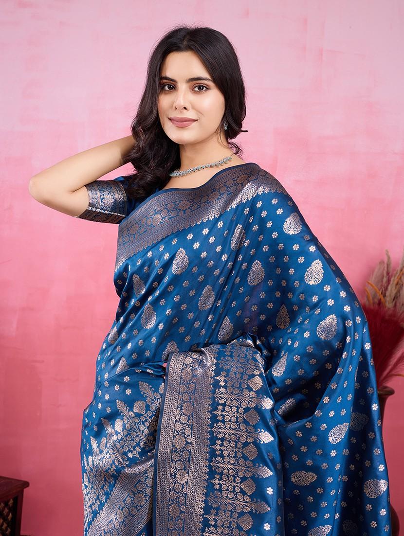 women self design banarasi saree with blouse - 22030058 - Standard Image - 1