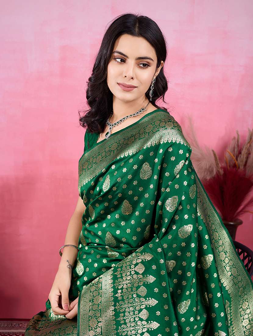 women self design banarasi saree with blouse - 22030059 - Standard Image - 4
