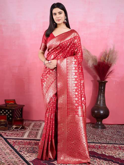 women self design banarasi saree with blouse - 22030061 -  Standard Image - 0