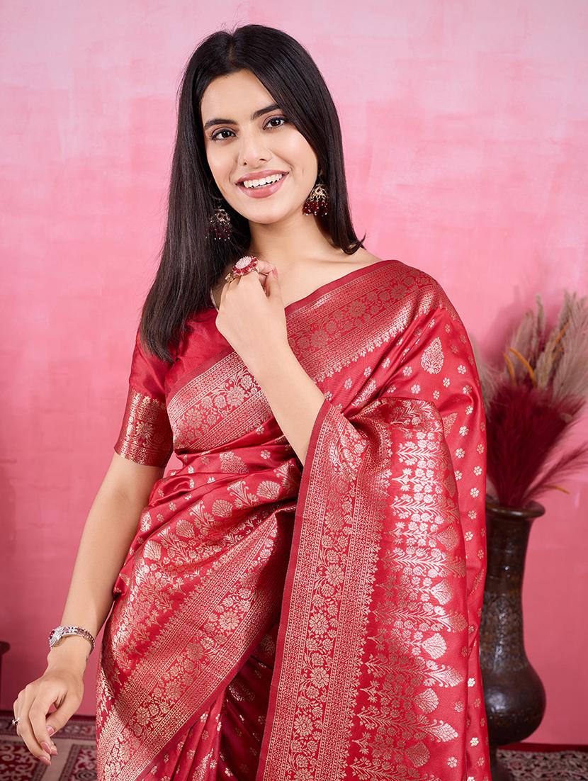 women self design banarasi saree with blouse - 22030061 - Standard Image - 4