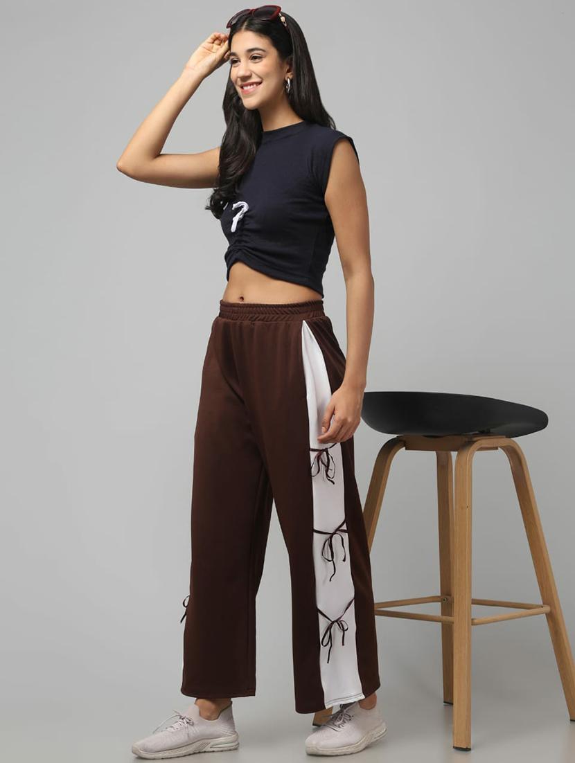women tapered high rise track pant - 22030069 - Standard Image - 1