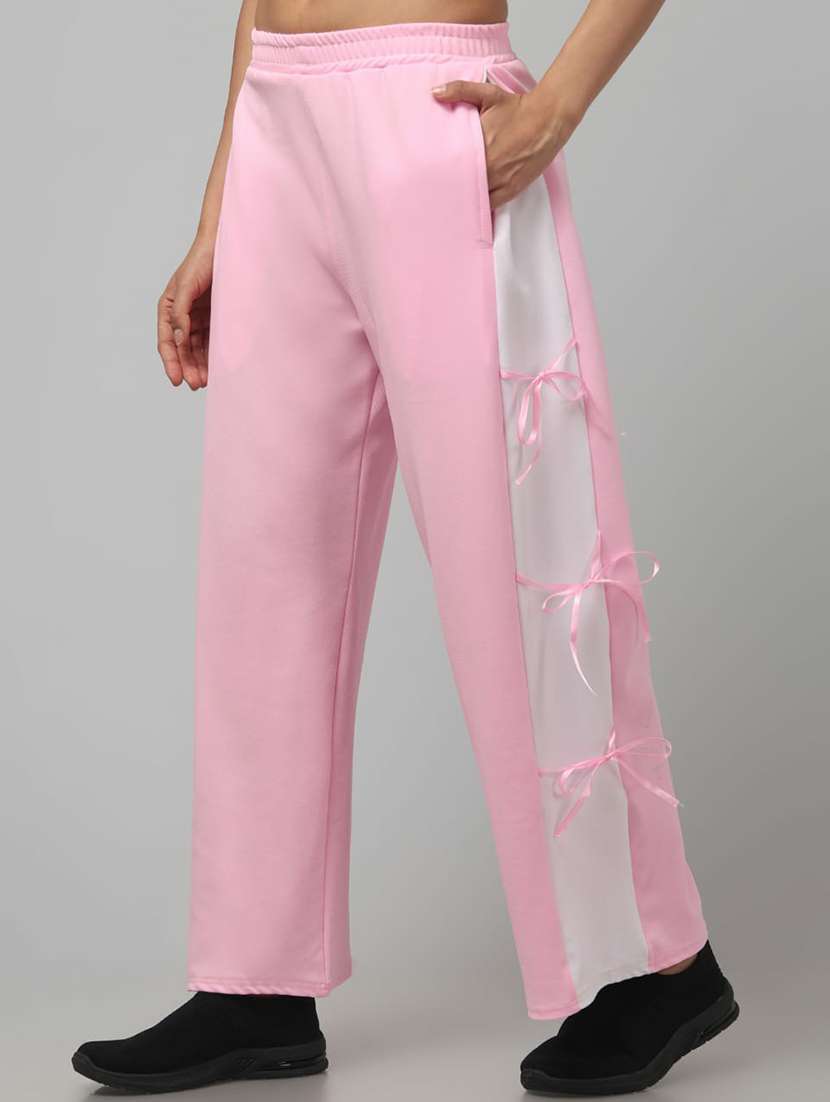 women tapered high rise track pant