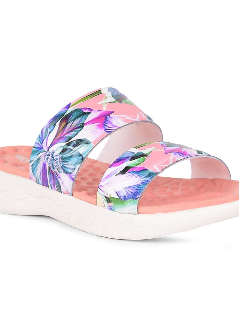 women peach slip onslides - 22030077 -  Standard Image - 4