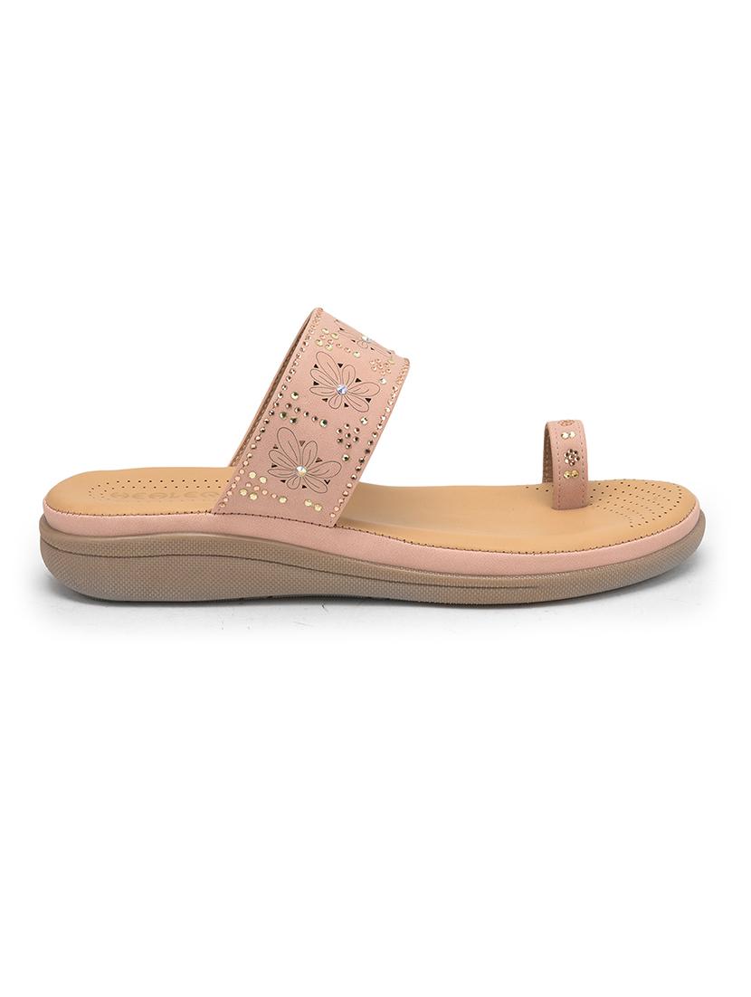 women embellished one toe flat sandal - 22030086 - Standard Image - 1
