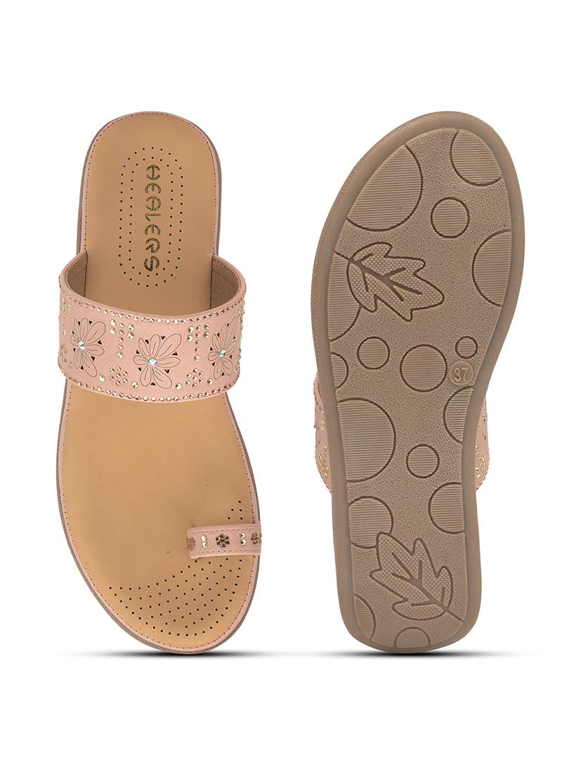 women embellished one toe flat sandal - 22030086 - Standard Image - 4