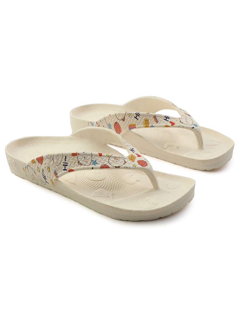 women printed slip on flip flop - 22030087 -  Standard Image - 1