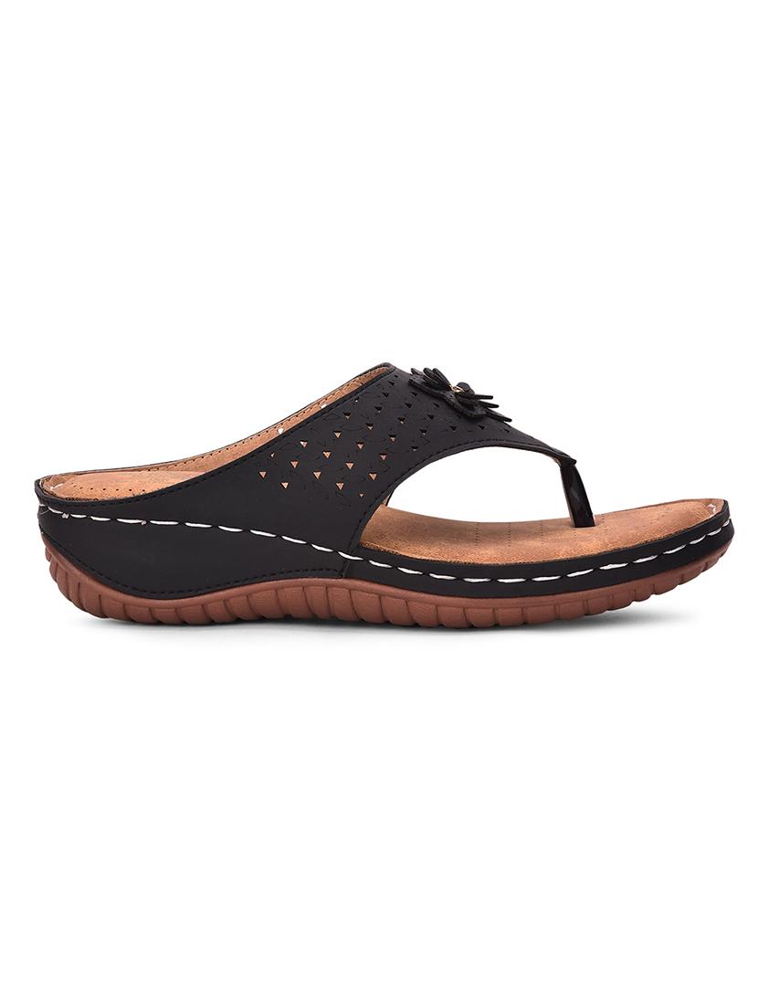 women solid  slip on wedge - 22030100 -  Standard Image - 1