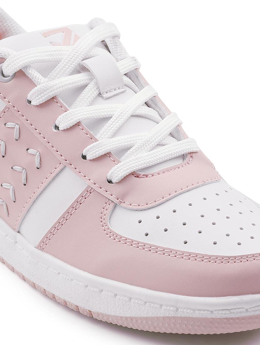 women peach lace-up sneaker - 22030117 - Standard Image - 4