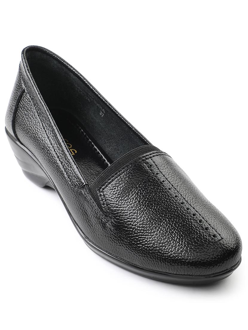 women black solid slip on wedge - 22030132 - Standard Image - 1
