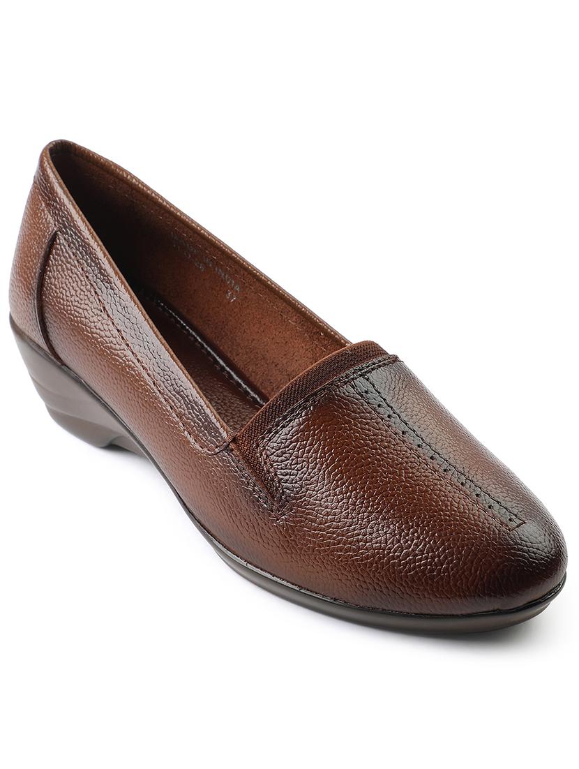 women brown slip on wedge - 22030133 -  Standard Image - 1
