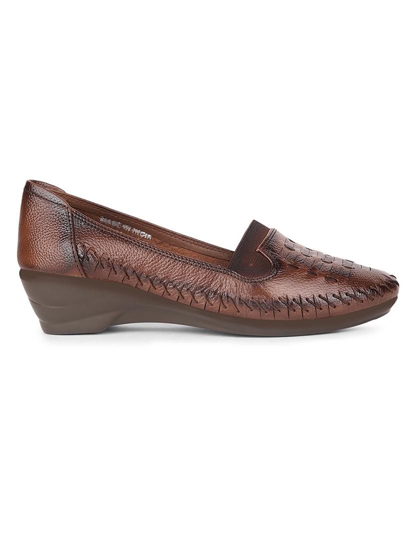 women tan solid slip on wedge - 22030137 - Standard Image - 1