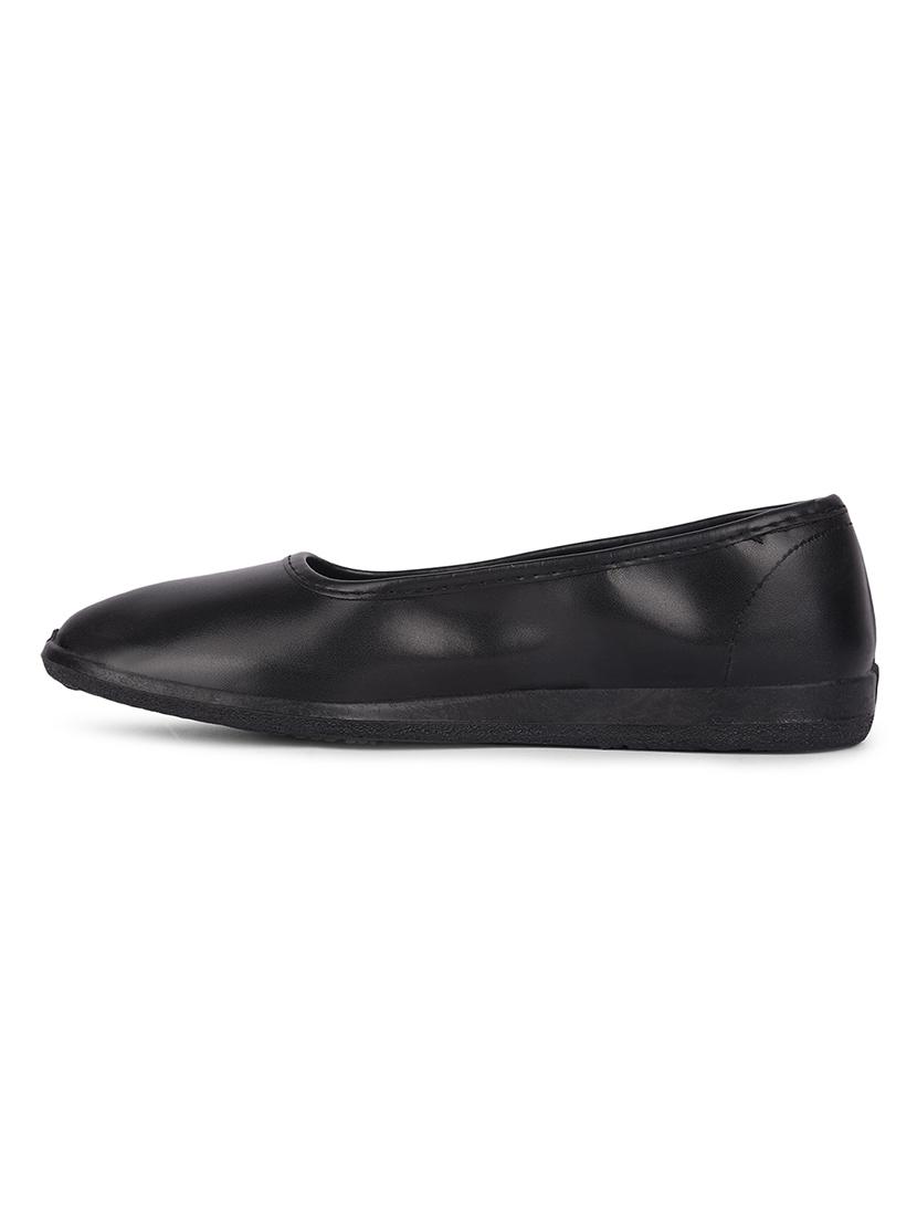 women black solid slip on ballerina - 22030139 - Standard Image - 1