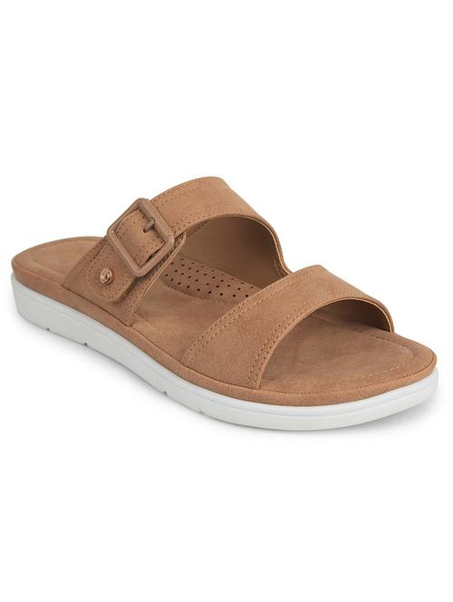 women solid slip on flat sandal - 22030143 - Standard Image - 0
