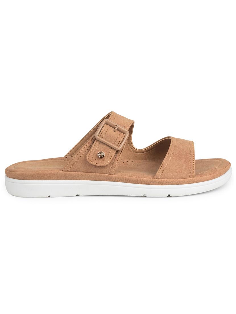 women solid slip on flat sandal - 22030143 - Standard Image - 1