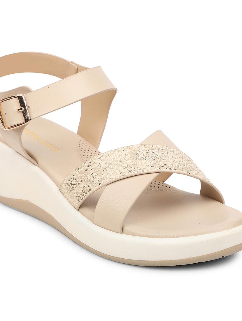 women solid back strap wedges - 22030148 - Standard Image - 1