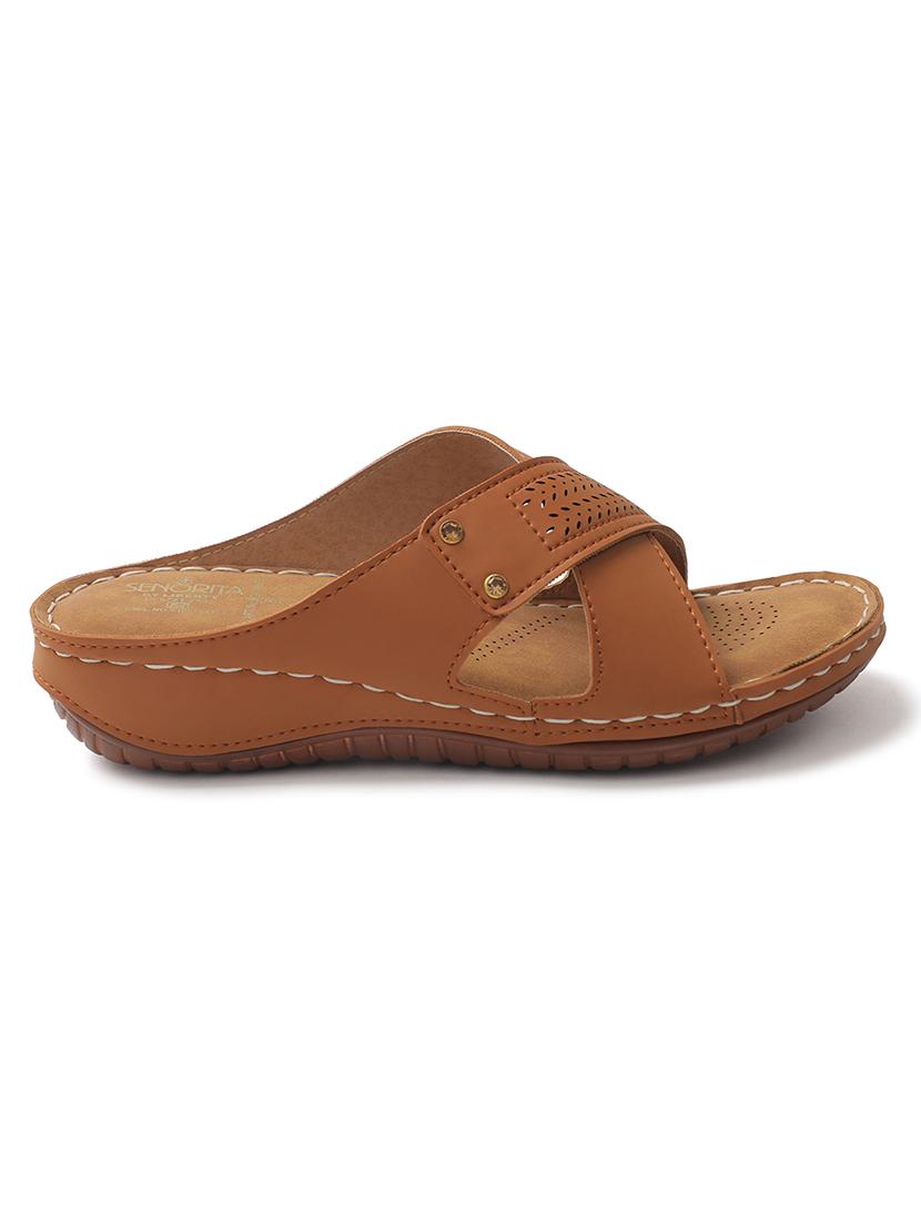 women solid slip on wedge - 22030150 - Standard Image - 1
