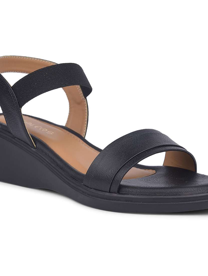 women solid back strap wedges - 22030164 - Standard Image - 1