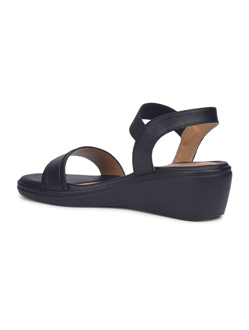 women solid back strap wedges - 22030164 - Standard Image - 4