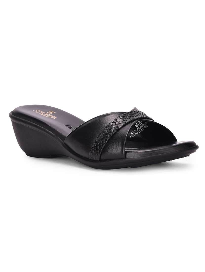 women solid slip on wedge - 22030176 -  Standard Image - 1