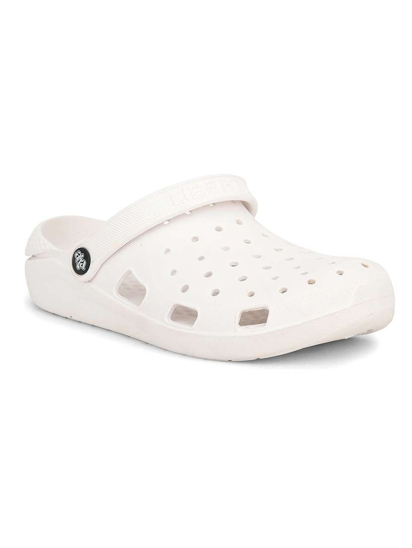 women white solid slip on clogs - 22030180 -  Standard Image - 1