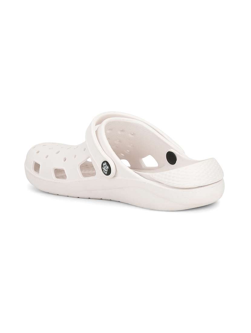 women white solid slip on clogs - 22030180 -  Standard Image - 4