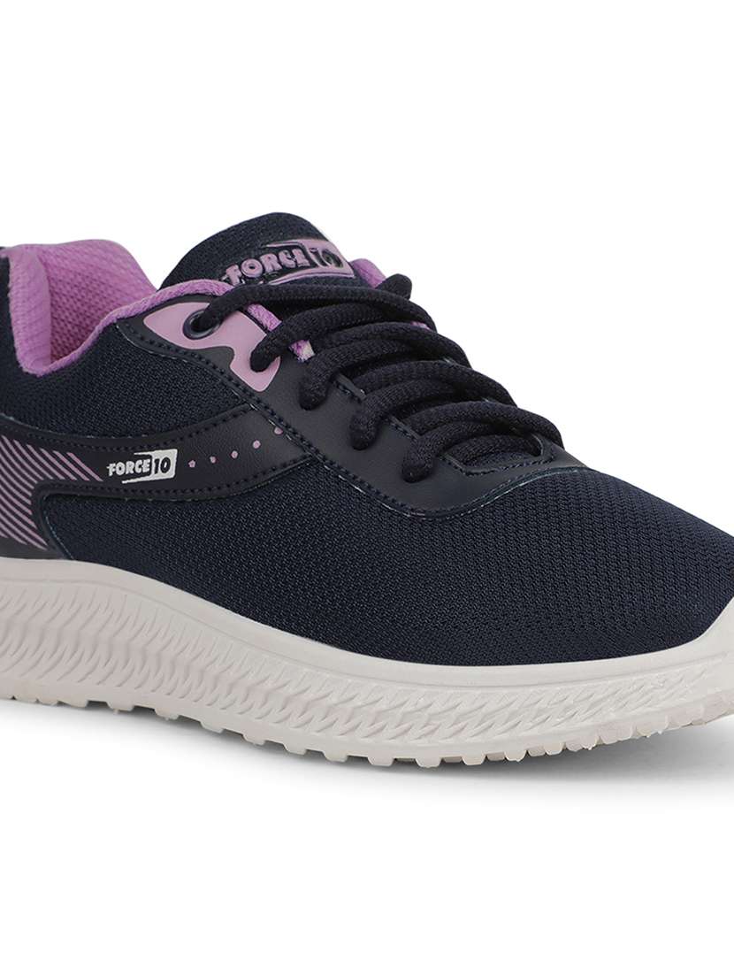 women navy blue lace up sports shoe - 22030218 -  Standard Image - 4