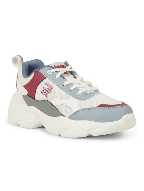 women white color blocked lace up sneaker - 22030219 -  Standard Image - 0