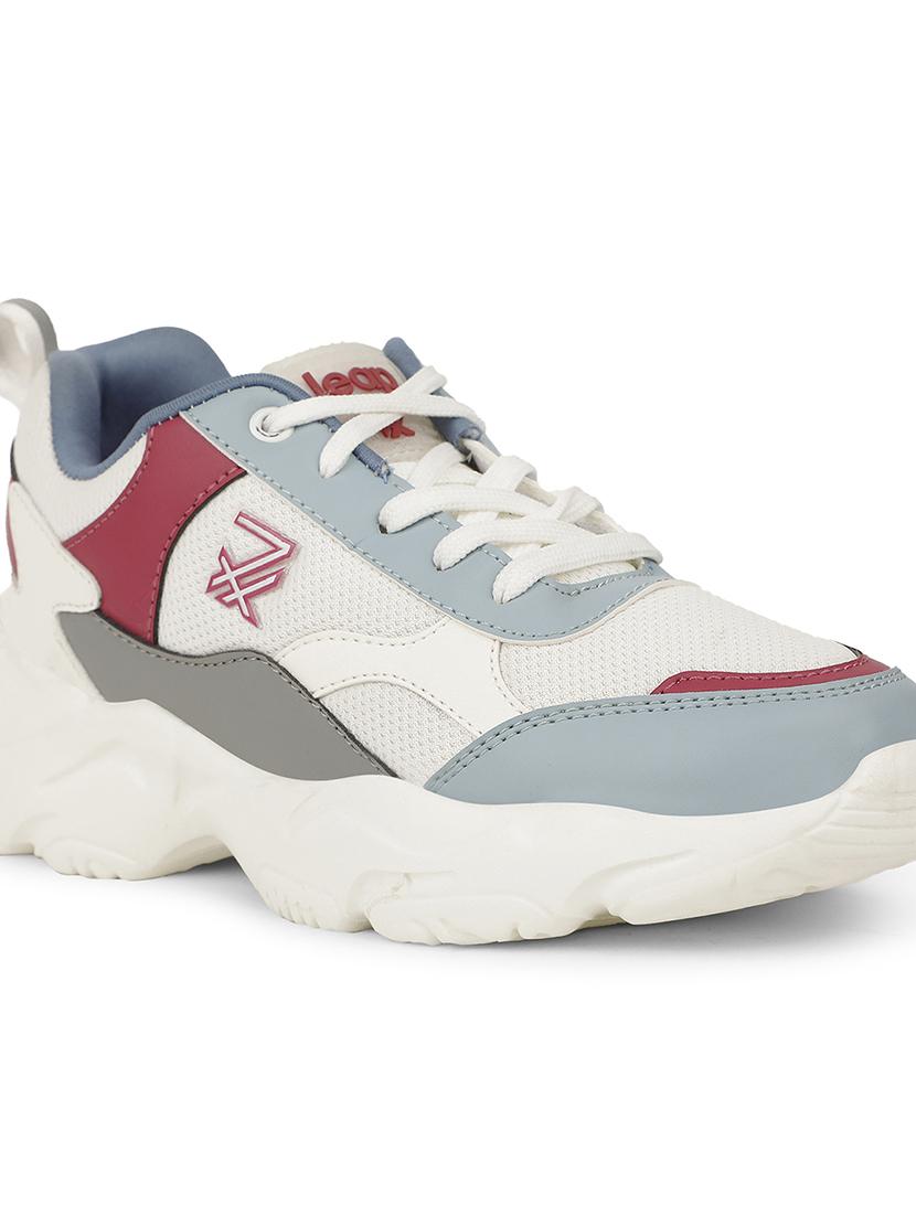 women white color blocked lace up sneaker - 22030219 - Standard Image - 4