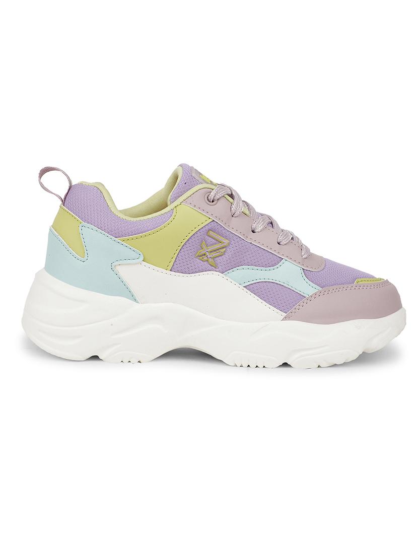 women lavender lace up sneaker - 22030220 -  Standard Image - 1