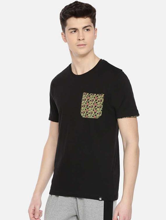 men placement print short sleeve regular fit t-shirt - 22030274 -  Standard Image - 1