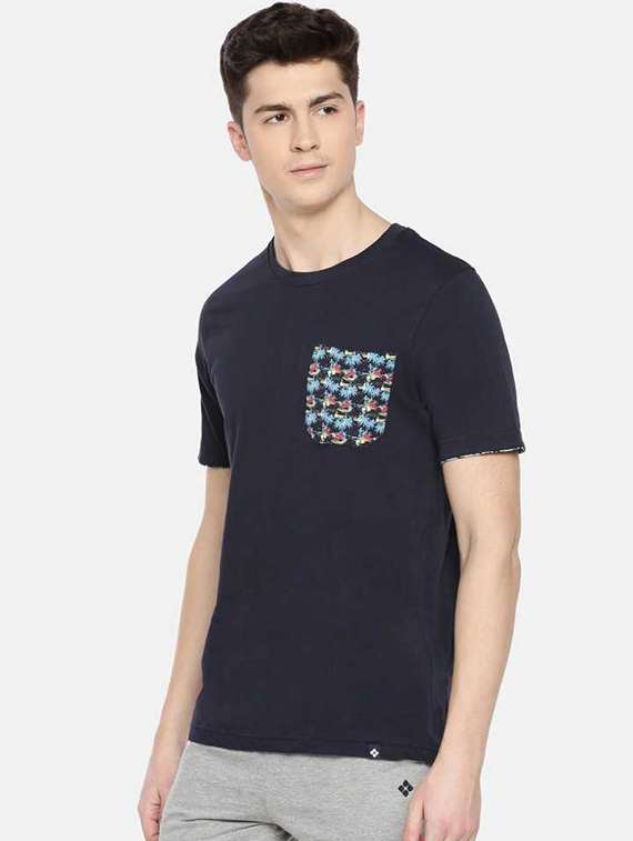 men placement print short sleeve regular fit t-shirt - 22030275 -  Standard Image - 1