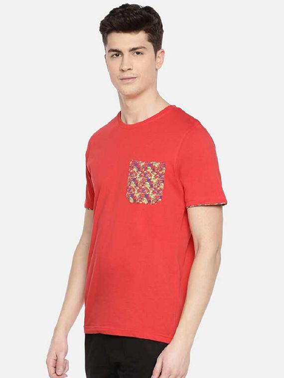 men placement print short sleeve regular fit t-shirt - 22030276 - Standard Image - 1