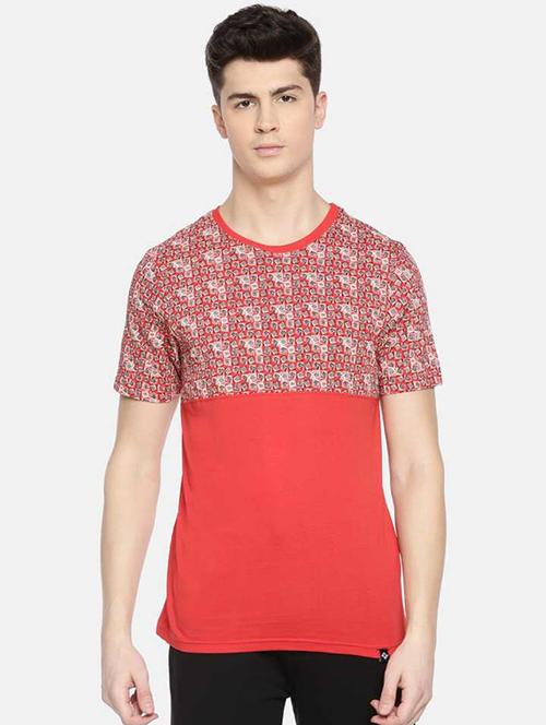 men chest print short sleeve regular fit t-shirt - 22030287 -  Standard Image - 0