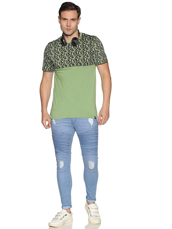men chest print short sleeve regular fit t-shirt - 22030289 - Standard Image - 4