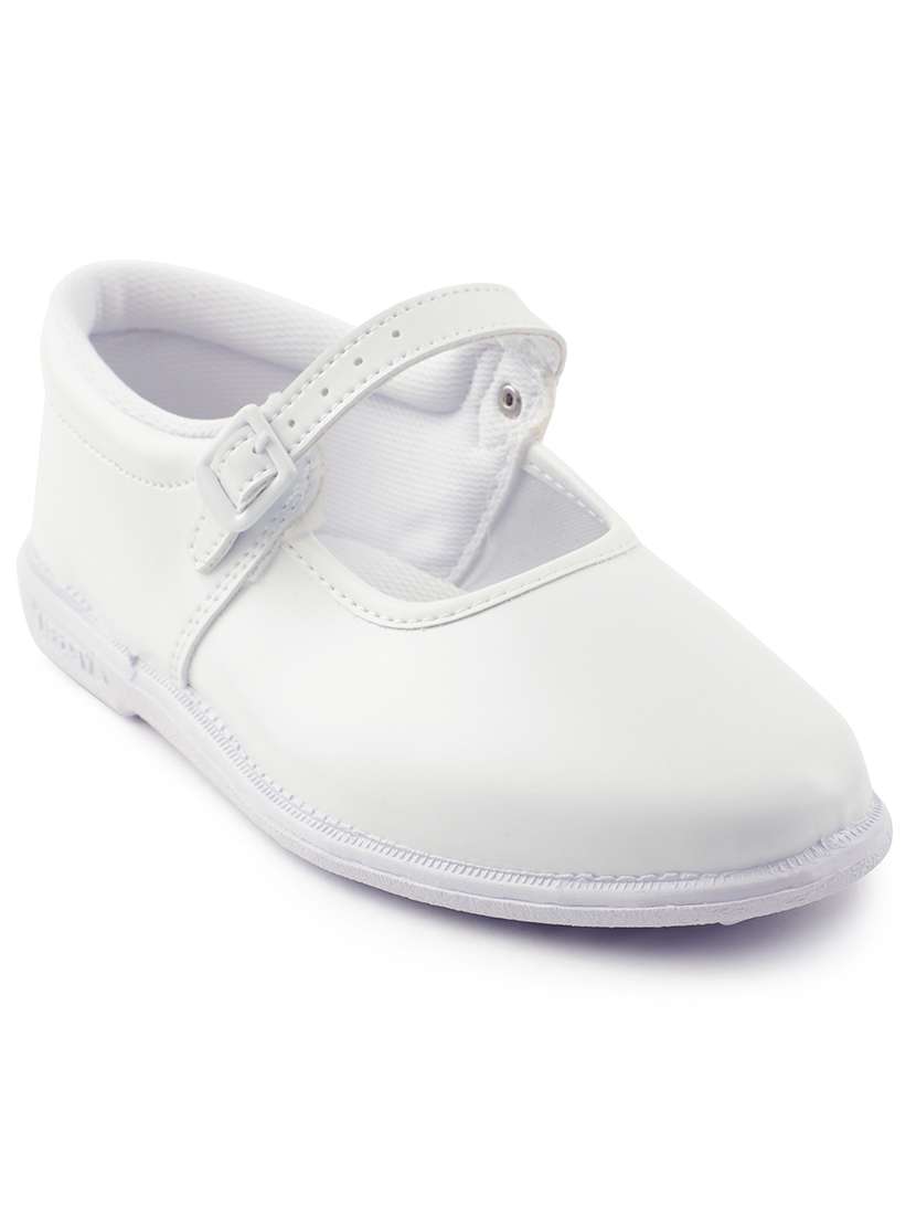 Girls Solid Buckle Uniform Shoes - 22030316 -  Standard Image - 1