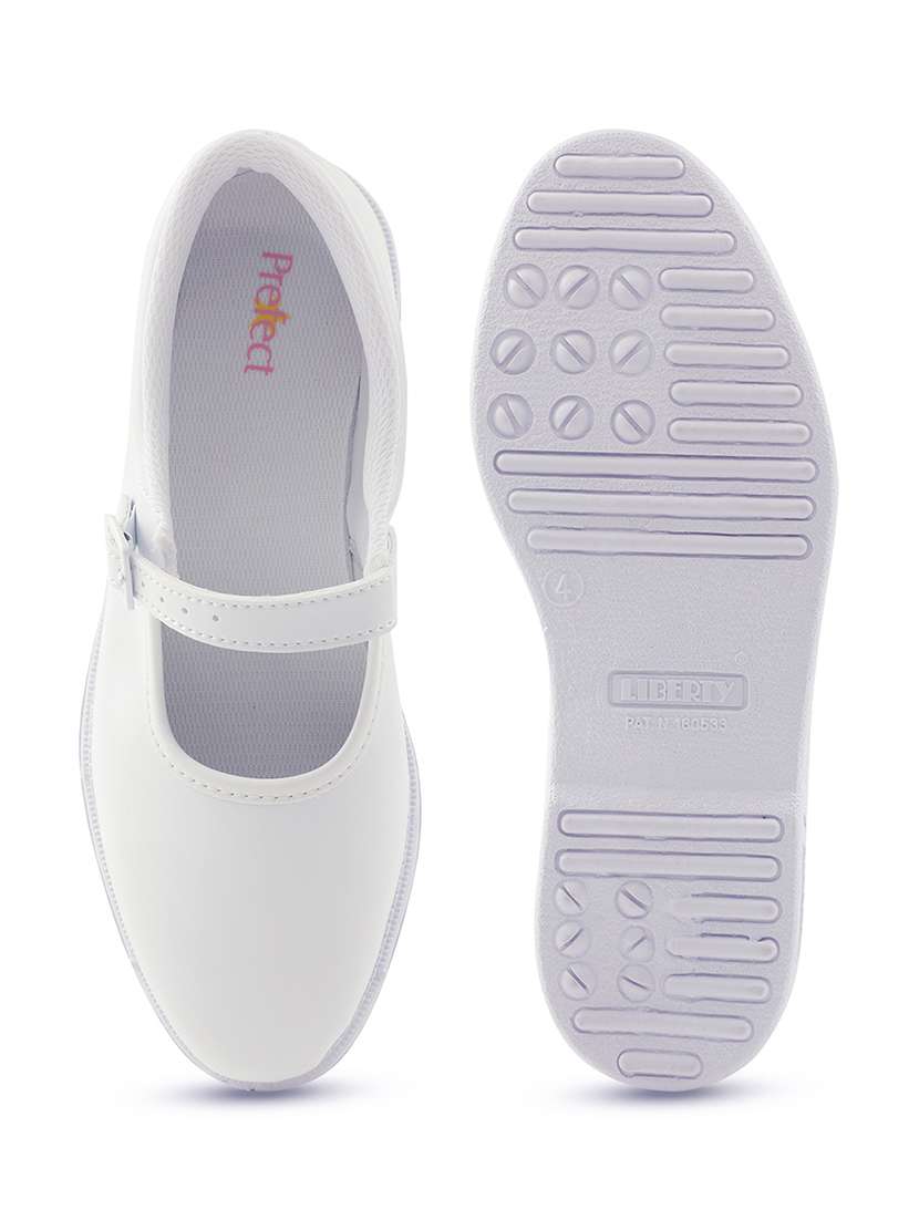 Girls Solid Buckle Uniform Shoes - 22030316 -  Standard Image - 4