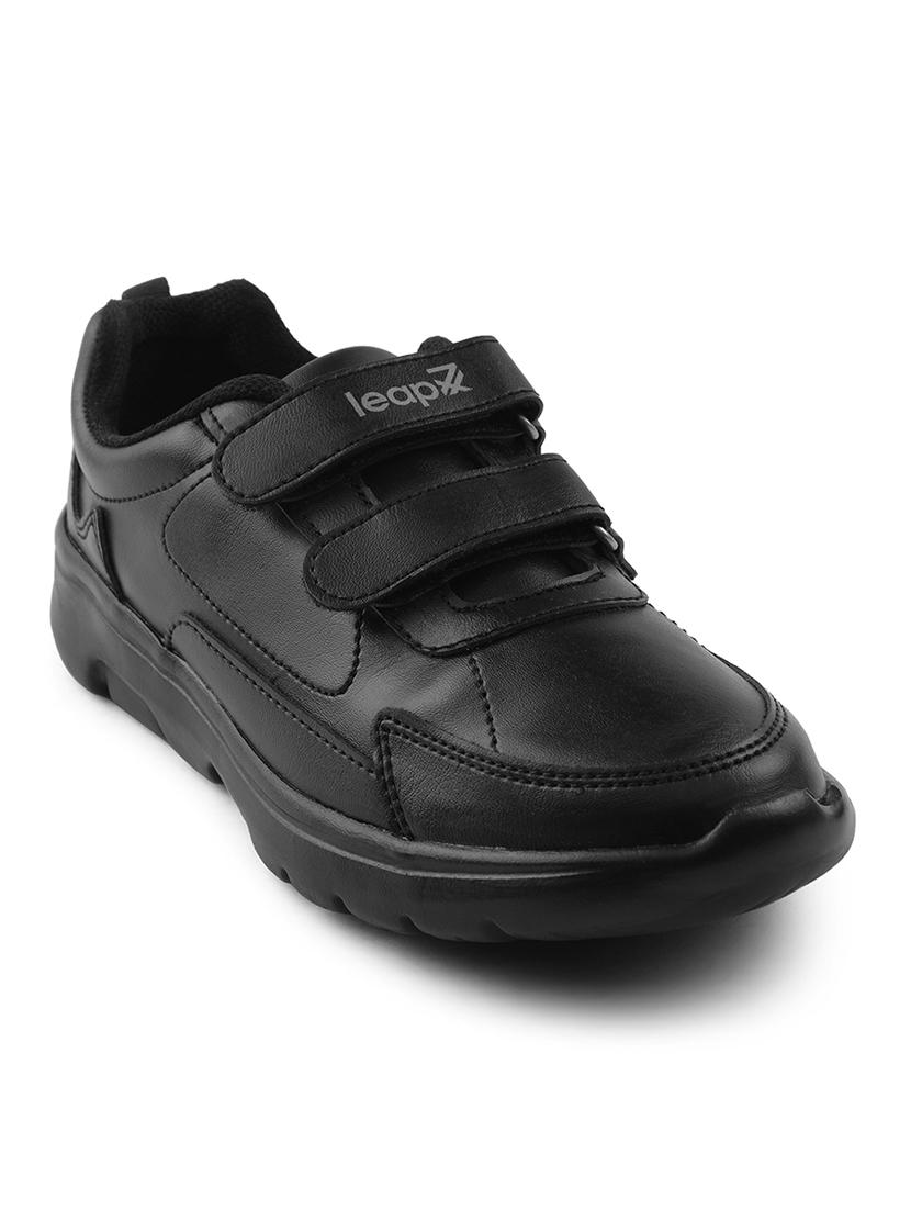 boys solid velcro uniform shoes - 22030332 - Standard Image - 1