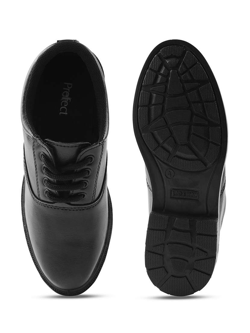 boys solid lace up uniform shoes - 22030357 -  Standard Image - 4