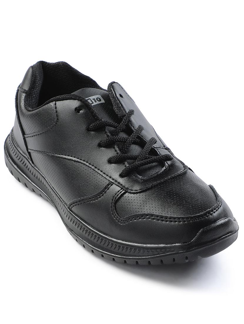 kids solid lace up uniform shoes - 22030368 - Standard Image - 1