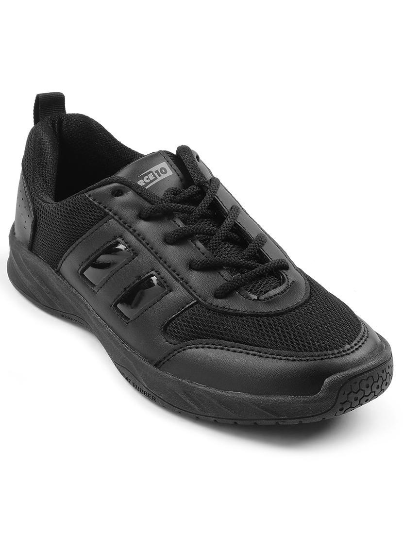 kids solid lace up uniform shoes - 22030380 - Standard Image - 1