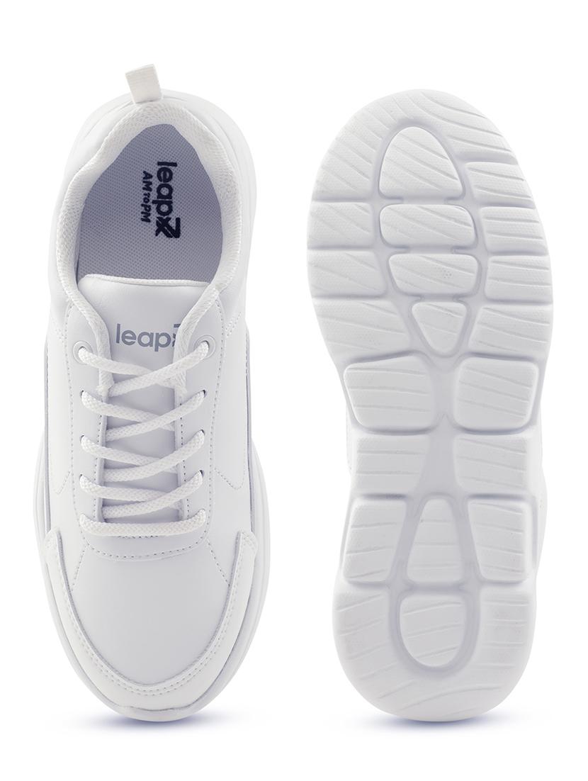 boys solid lace up uniform shoes - 22030386 - Standard Image - 4