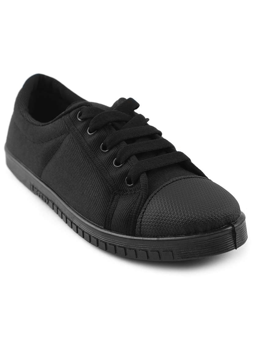 boys solid lace up uniform shoes - 22030393 -  Standard Image - 1
